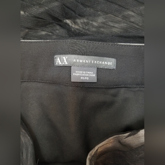 Armani Exchange Mesh Overlay Mini Skirt - Picture 3 of 3